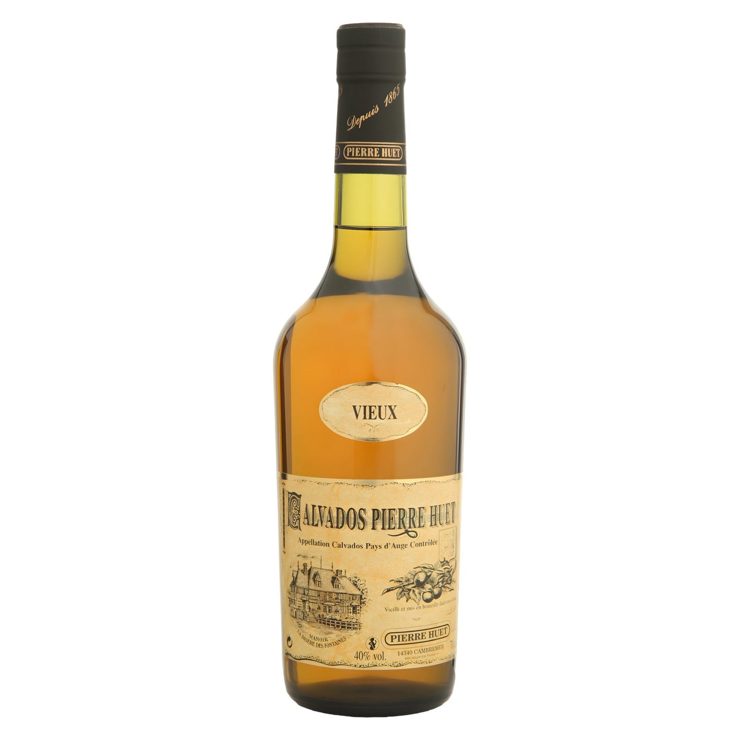 Pierre Huet Calvados Vieux 4 years 40% 700ML - Calvados - Liquor Wine Cave