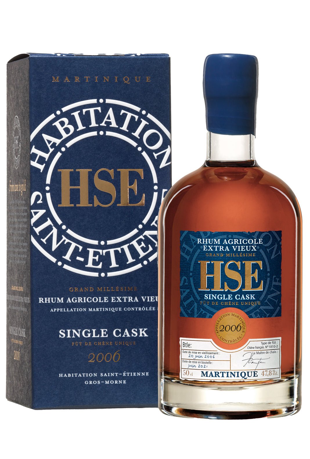 Habitation Saint Etienne2006 Rum Single Cask 47.8% 500ml - Rum - Liquor Wine Cave