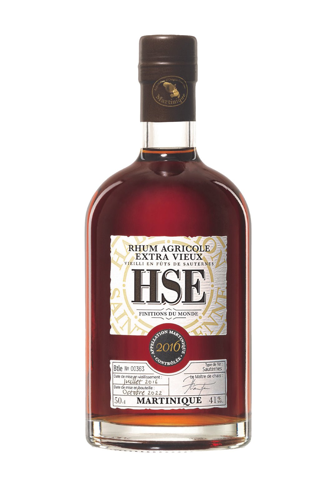 Habitation St Etienne Rum Agricole Extra Vieux 2016 Sauternes Cask 41% 500ml - Rum - Liquor Wine Cave