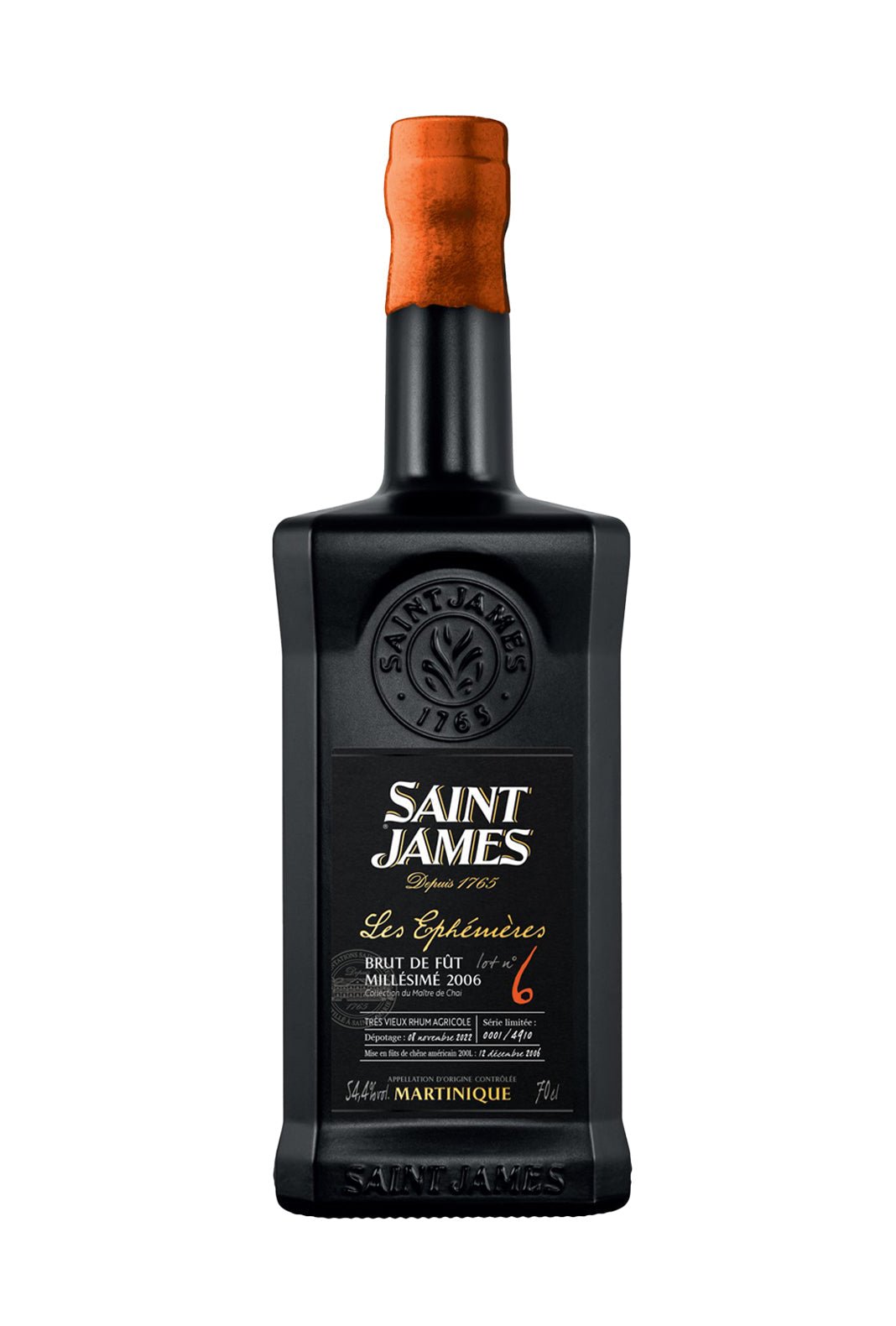 Saint James Rhum Agricole 2006 54.4% 700ml - Rum - Liquor Wine Cave