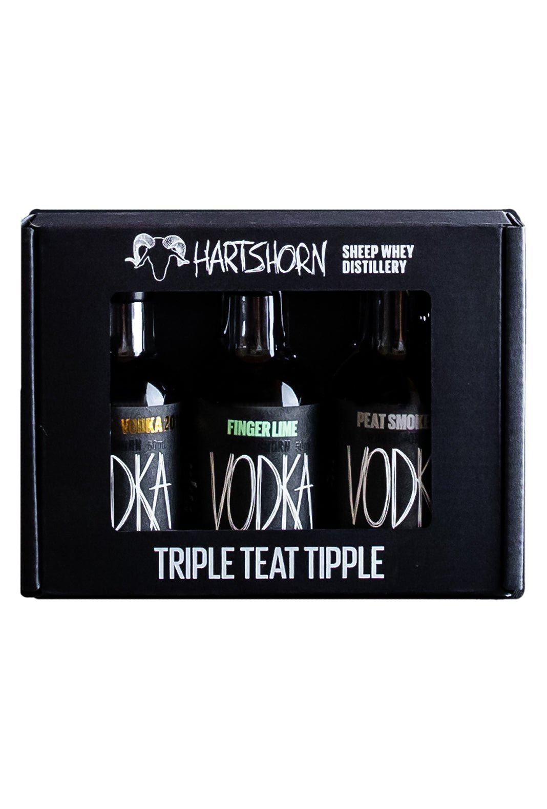 Hartshorn Trio Original, Finger Lime, Peated Vodka Gift Pack 3 x 50ml - Vodka - Liquor Wine Cave