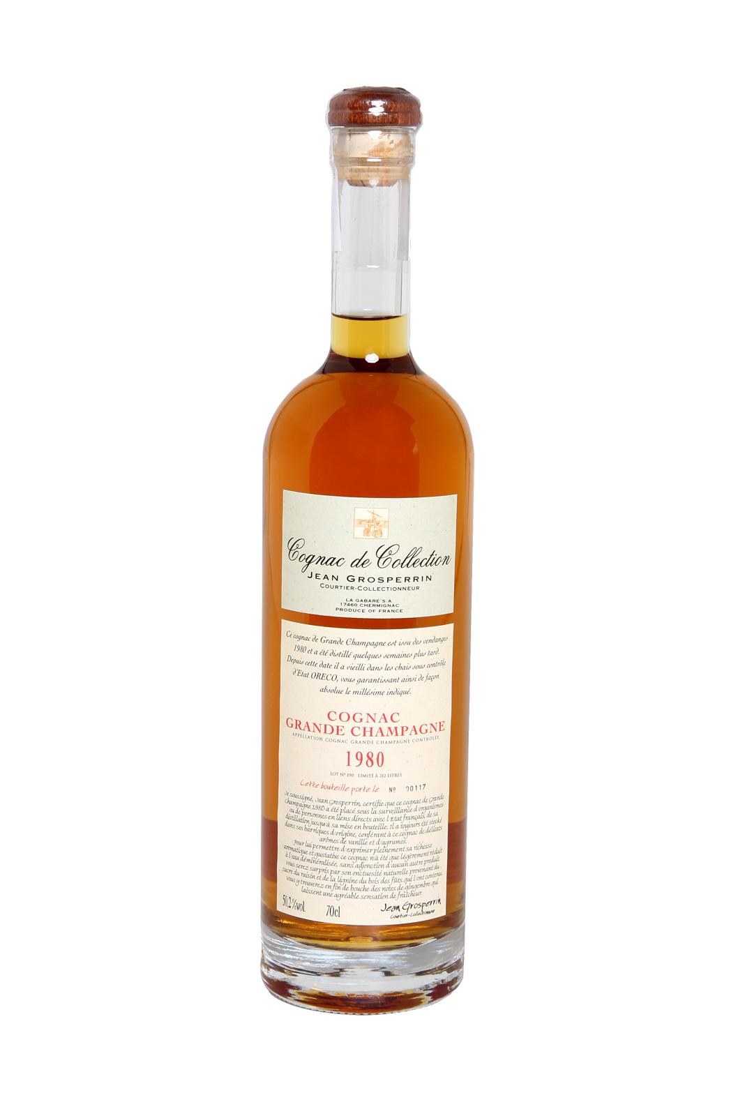 Grosperrin 'Cognac De Collection' 1980 aged 29yrs, Grande Champagne 50.2% 700ml - Cognac - Liquor Wine Cave