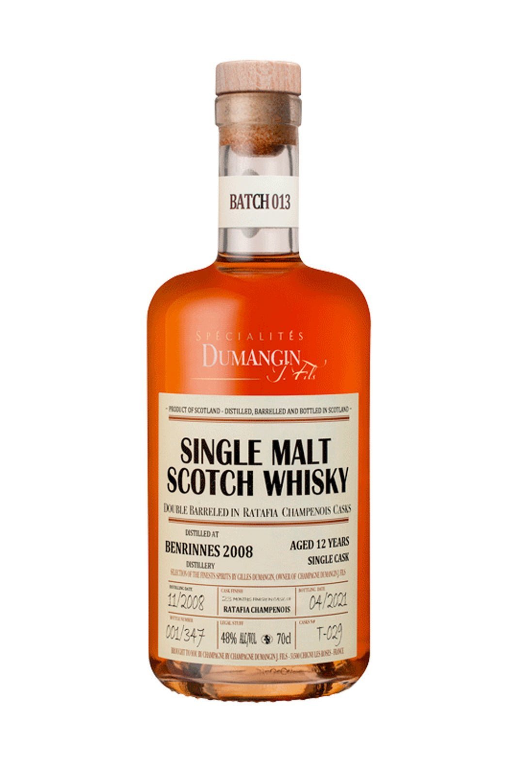 Batch 013 Benrinnes (Scotland) 2008 Single Malt Whisky 48% 700ml - Whisky - Liquor Wine Cave