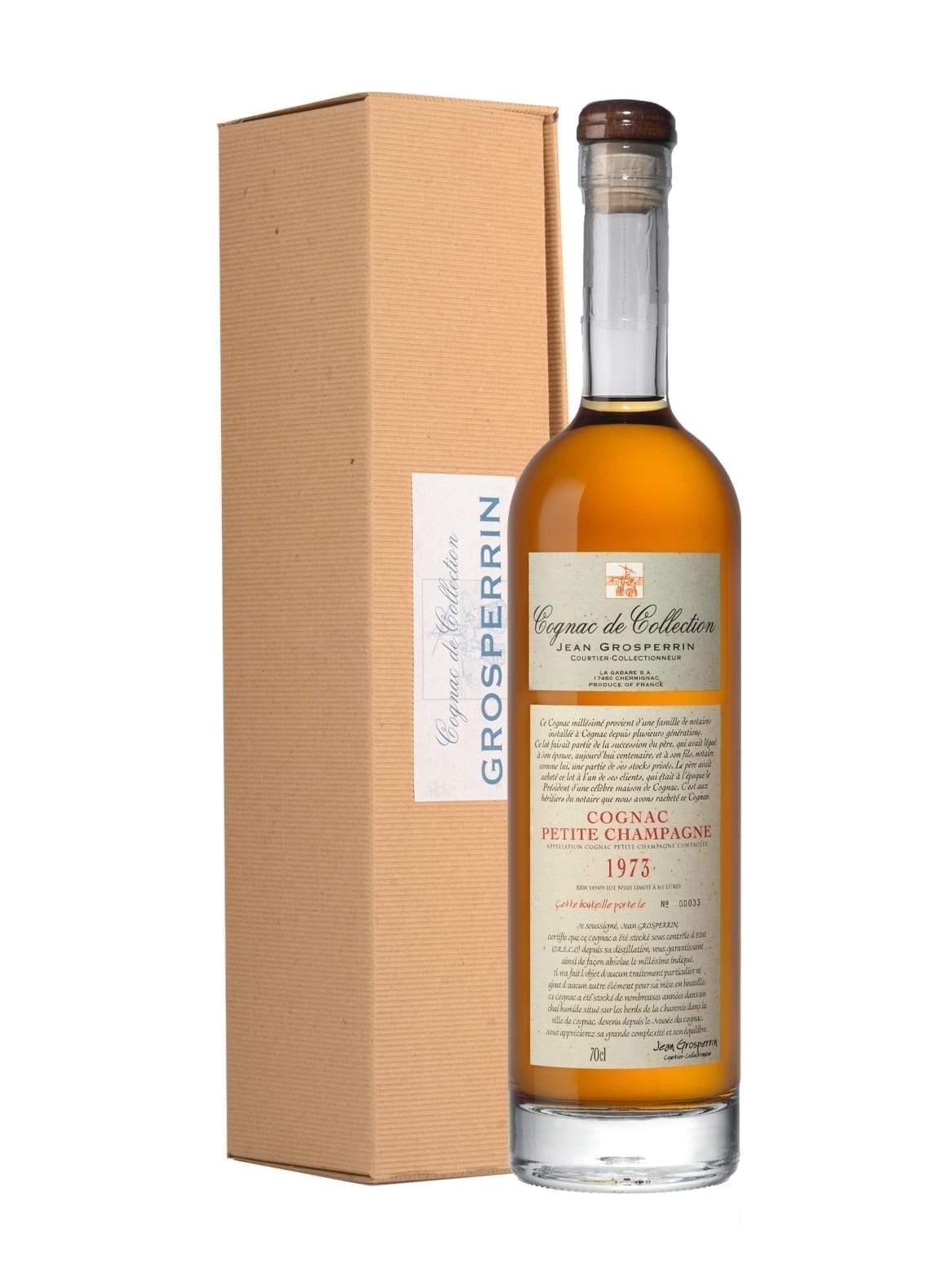 Grosperrin 'Cognac De Collection' 1973 Petite Champagne 48.5% 700ml | Brandy | Shop online at Spirits of France